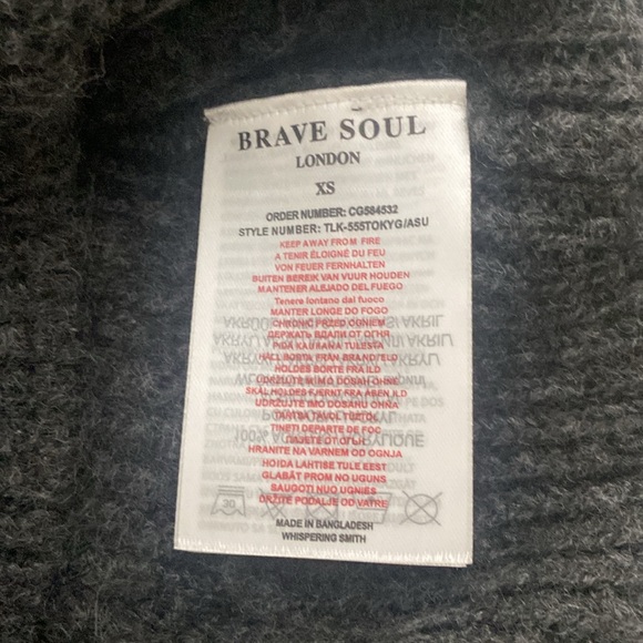 NWOT Brave Soul Dark Gray Pullover Sweater - Picture 9 of 10